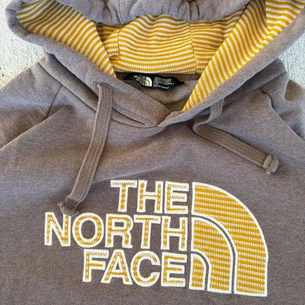 Y2K The North Face Men's Brown Hoodie Pullover Sz L